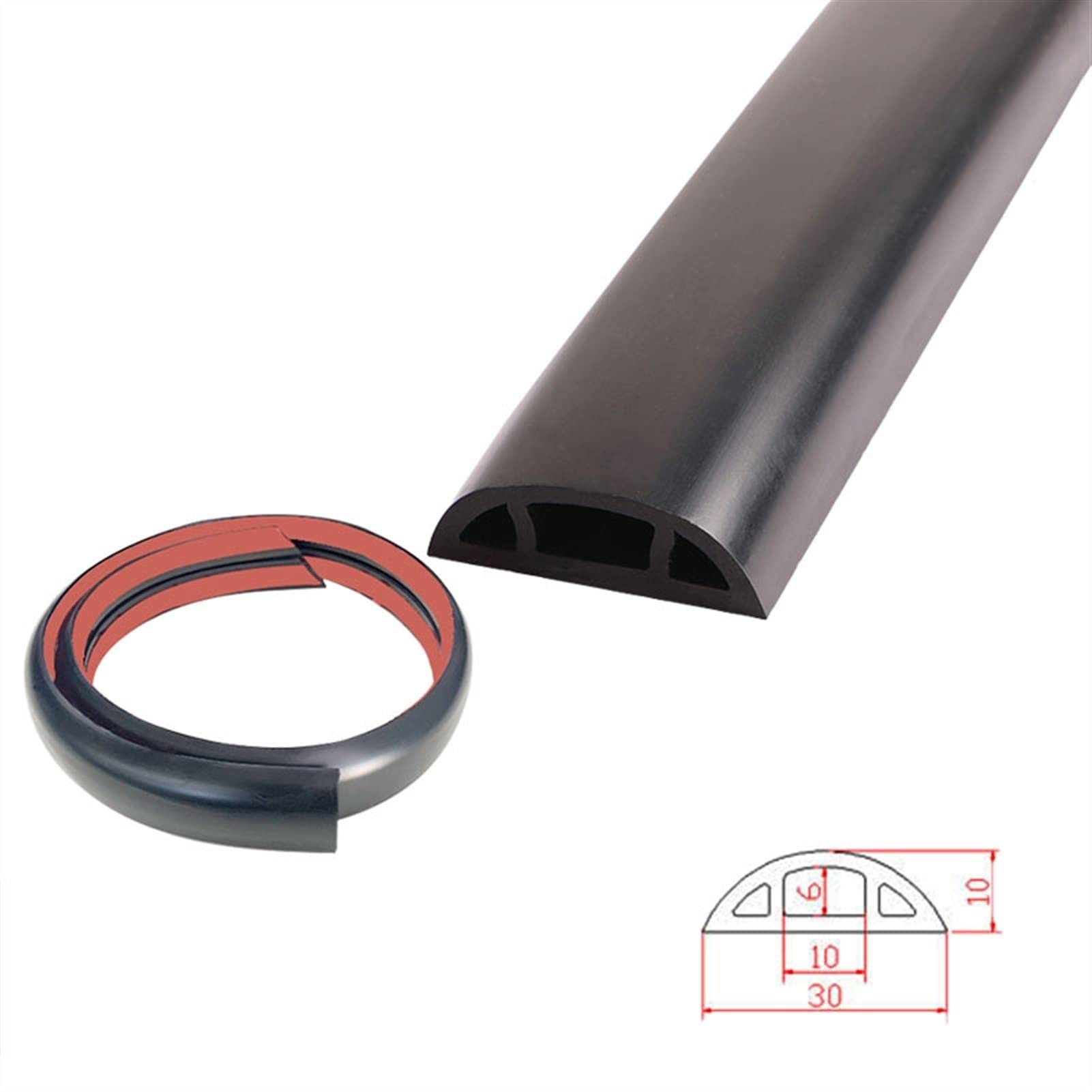 Passe-Câble Sol Adhésif - 1 Mètre, PVC Souple Pour Cacher Fils Au Sol | Maison, Bureau, Garage