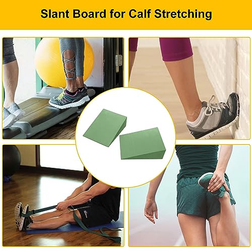 Yoga Foam Wedge Squat Wedge Ramp Non-Slip Yoga Pilates Block Slant Board Foam Incline Slant Board Squat Wedge Block,Calf,Ankle and Foot Stretching,Foam Slant Board for Lower Leg Strength Improvement - Image 4