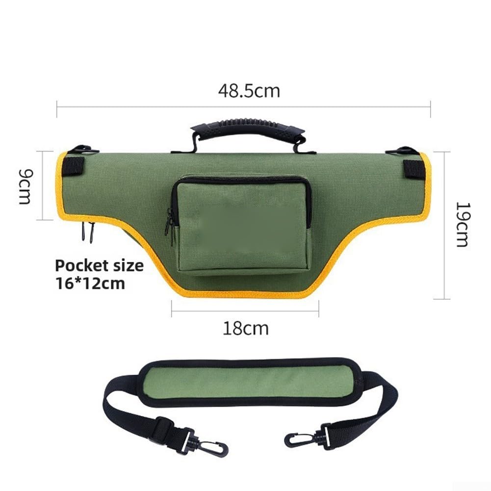Borsa porta canna da pesca con telaio rigido, dimensioni compatte per il trasporto, struttura in tessuto Oxford resistente all'abrasione