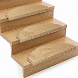 Floordirekt Treppenstufen Matten Sisal Pearl Creme Halbrund 25x65cm Stufenmatten Treppenteppich 1 Stufenmatte