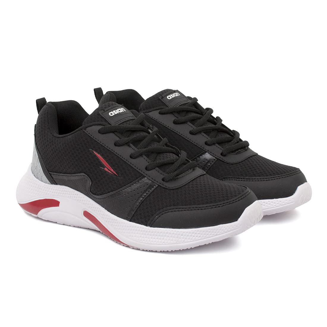 ASIAN Mens Velocity-01 Sports Running, Walking & Gym Shoes with Eva Sole | Lightweight Casual Sneaker Lace-Up Shoes for Mens & Boys Black (B09G1JNMNV) Amazon Price History, Amazon Price Tracker