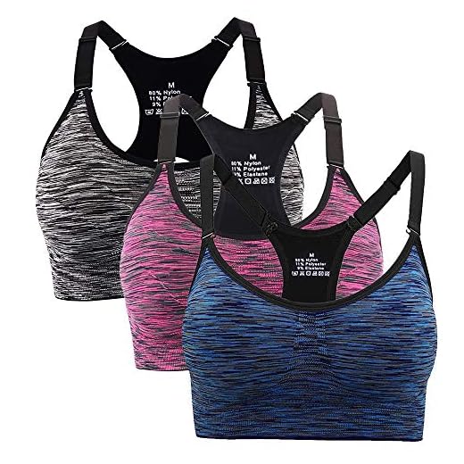 Hawiton Reggiseno Sportivo per Spugna Rimovibile per Fitness Corsa Tennis Running Yoga Palestra