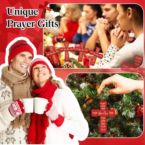 Image of Fumete 24 Pcs Christian Gifts for Women Cross Car Air Fresheners Bulk You Are Air Freshener Religious Fresh Scented Hanging Ornaments Gifts for Women Baptism Church Sunday School