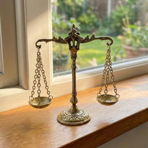 Báscula de equilibrio en latón para oficina y hogar miniatura 6