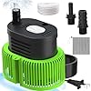 Pool Cover Pump above Ground - Submersible Water Sump Pump Swimming Water Removal Pumps, with Drainage Hose & 25 Feet Extra Long Power Cord, 850 GPH inGround, 3 Adapters