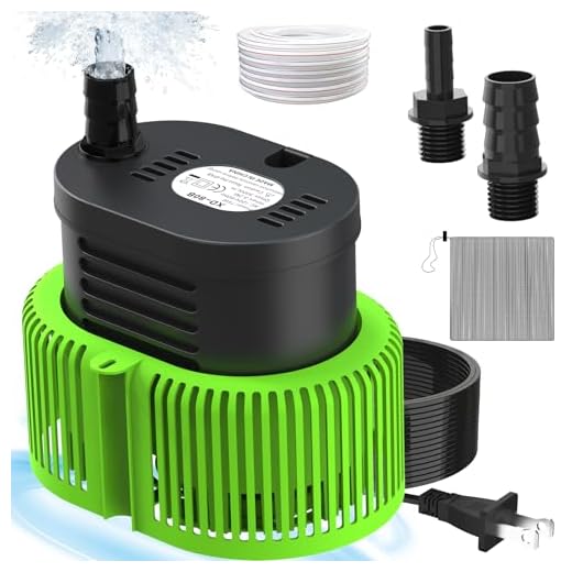 Pool Cover Pump above Ground - Submersible Water Sump Pump Swimming Water Removal Pumps, with Drainage Hose & 25 Feet Extra Long Power Cord, 850 GPH inGround, 3 Adapters