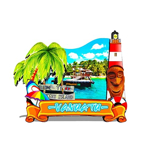 Vanuatu Vanuatu Magnet Fridge Magnet Wooden 3D Landmarks Travel Collectible Souvenirs Decoration Handmade -532