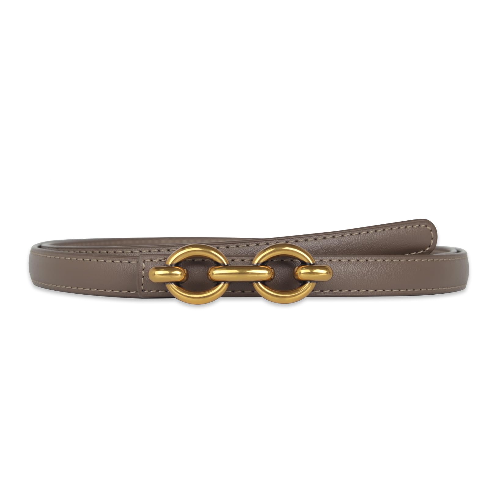 Women's Leather Belt with Buckle - Ideal for Dresses, Jeans, and Coats