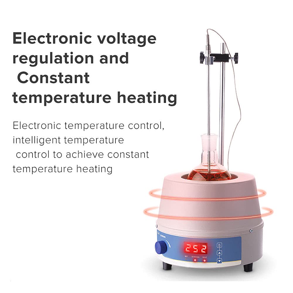 Agitador MagnéTico De Manto Calefactor EléCtrico De 100/250/500/1000 Ml, Control De Temperatura Digital, RT A 380 ℃, con Barra De AgitacióN, Soporte De Soporte Y Sonda De Temperatura,250ml