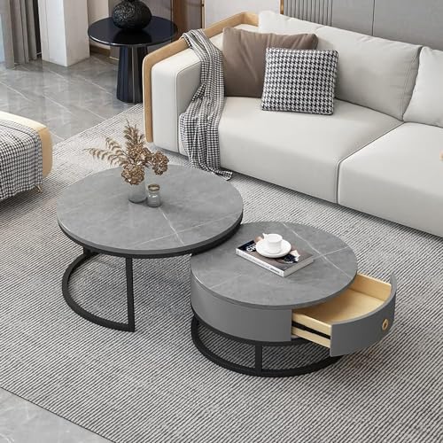 Tables basses gigognes avec tiroir de rangement table d'appoint de chambre