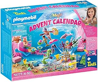 PLAYMOBIL Advent Calendar 70777 Bathtime Fun Magical Mermaids, For ages 4+