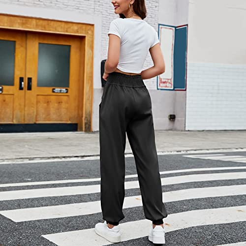 LULER Werkbroek voor dames, casual, hoog getailleerde broek met zakken, strikknoop, anime-kleding, damesbroek - Afbeelding 8