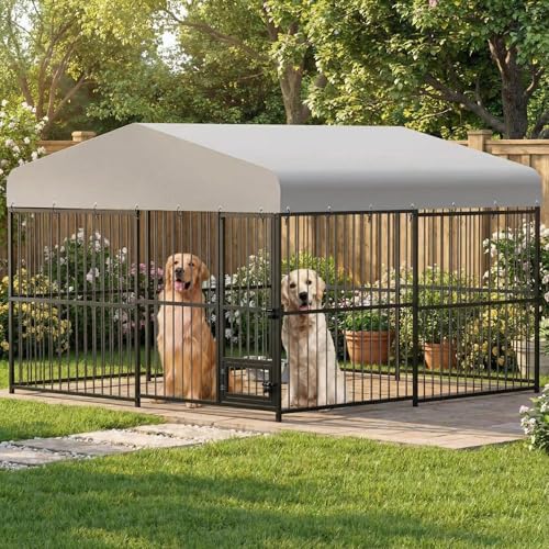 Garvee 10x10x6 FT Outdoor Dog Kennel