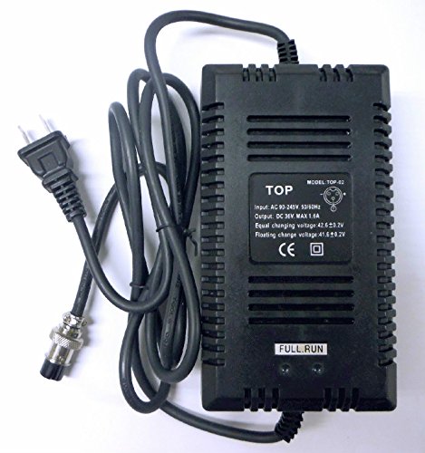 Dunarri 36V - 1.6A Battery Charger (3 Pin Inline Connector)-V2