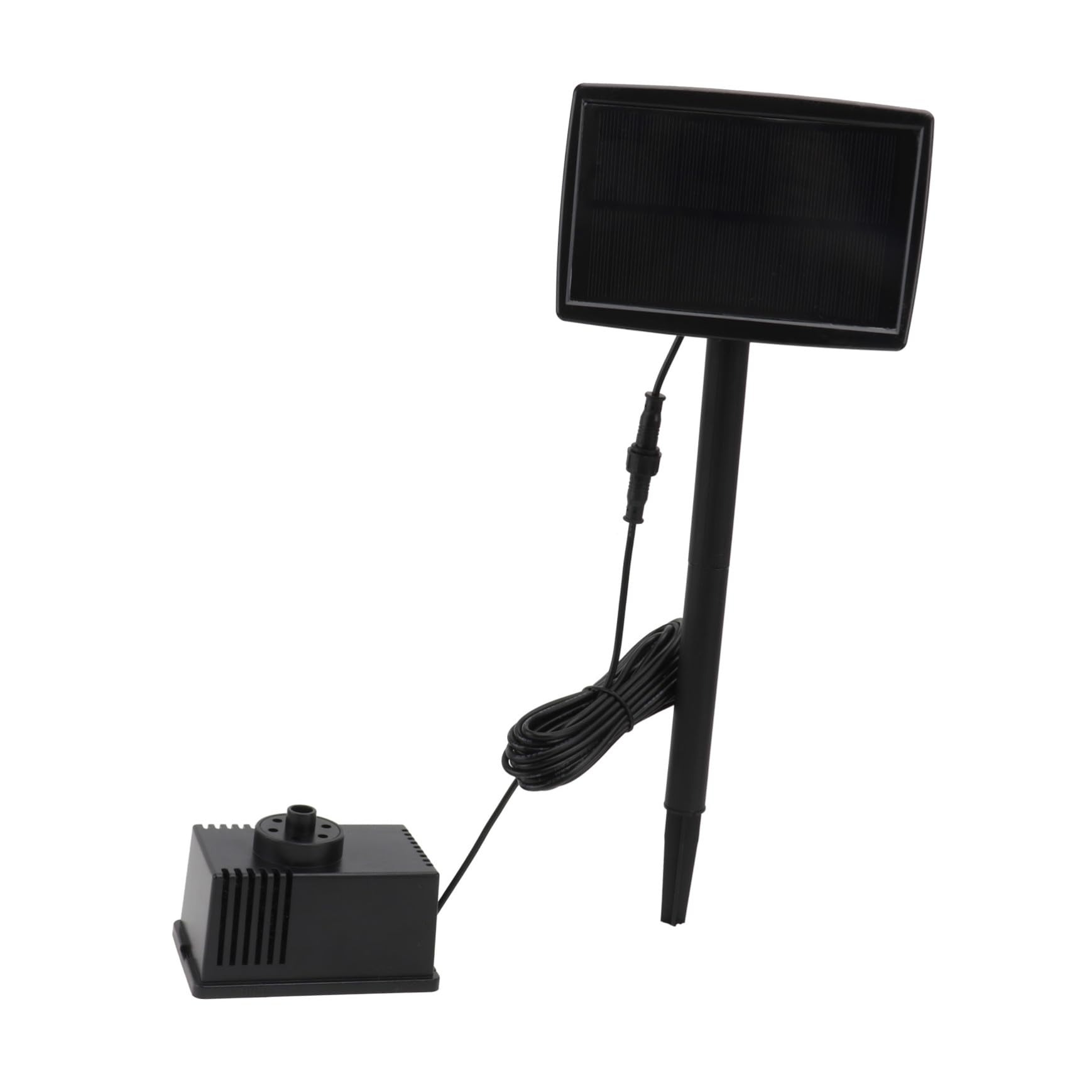 iplusmile Kit Pompa per Fontana Solare da Giardino in Plastica Nero Funzionamento Automatico e Cura Facile per Laghetti e Piscine Esterni