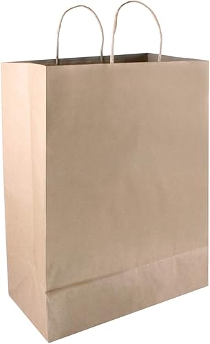 COSCO CoscoProducts 091566 - Bolsa de 12 x 6.5 x 17 pulgadas, marrón Kraft, 50 unidades