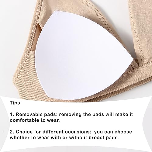 INIBUD Bralette for Women Removable Padded Bra Yoga Seamless V Neck Triangle Adjustable Straps Wireless3