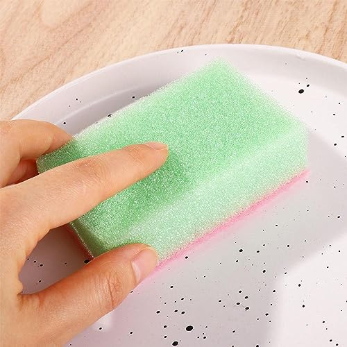Image of 5 Pcs Kitchen Cleaning Sponges, Colorful Dual-Sided Washing Sponges for Dishes, Multi-Purpose Household Elastic Cleaning Scrub Sponges for Kitchen Pots, Pans, Dishes