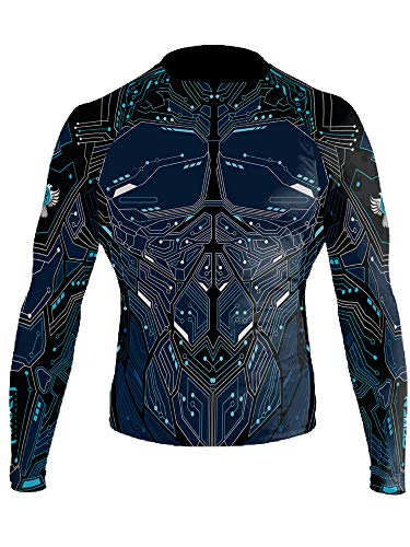 Raven Fightwear Men's Cybernetic Rash Guard MMA BJJ