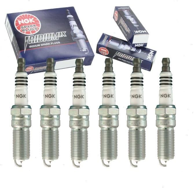 6 pc NGK Iridium IX Spark Plugs compatible with Ford F-150 3.5L V6 2011-2019