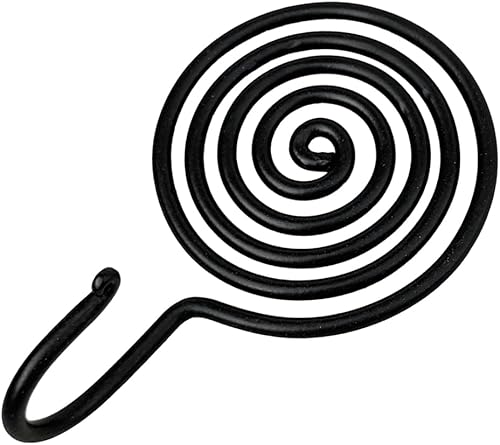 Miniatura 2 de Living Ideas Gancho de pared de metal forjado a mano en espiral de hierro forjado hecho a mano Gancho para abrigos montado en la pared de herrero de