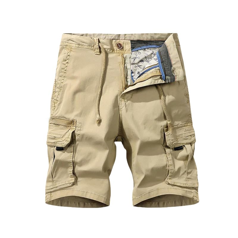 Short cargo en coton droit pour vos randonnées et terrasses d'été décontractées.