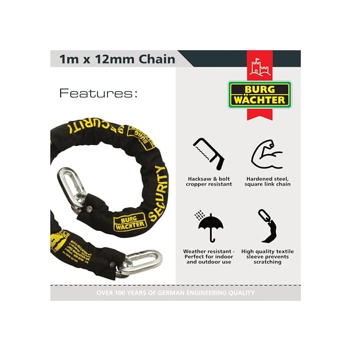 Burg-Wächter GKM Sold Gold Security Chain For Bikes - Image 3