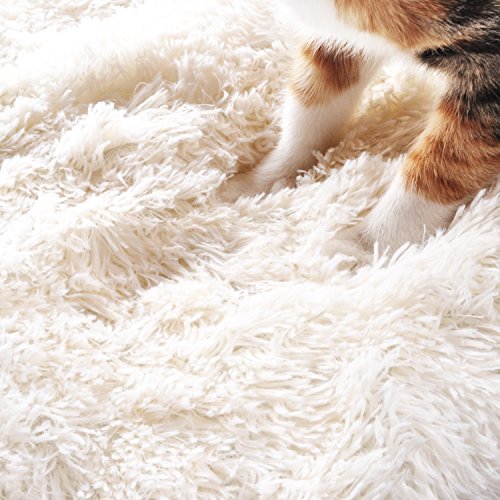 4Claws Furry Pet Bed/Mat (Convertible) - White #TOP1