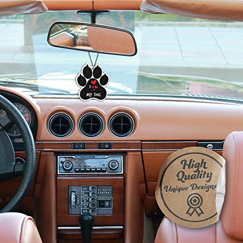Image of Dog Paw Car Air Freshener 4 Pack Scented With Premium Oils By Fresh Fresheners