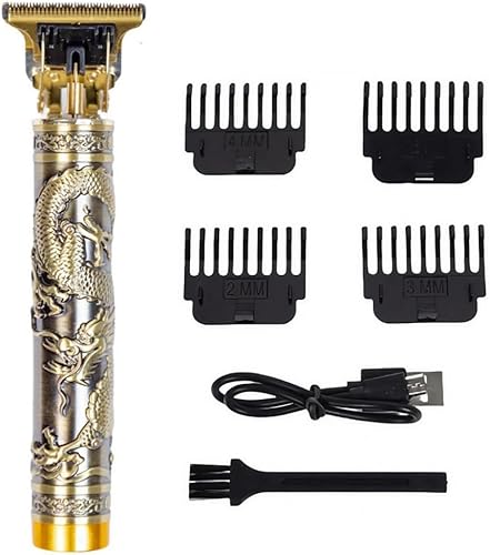 Miniatura 26 de Cortadora de pelo profesional para hombres y mujeres, inalámbrica, recargable, recortadora de pelo, kit de aseo de corte de cuerpo de metal, Cabeza