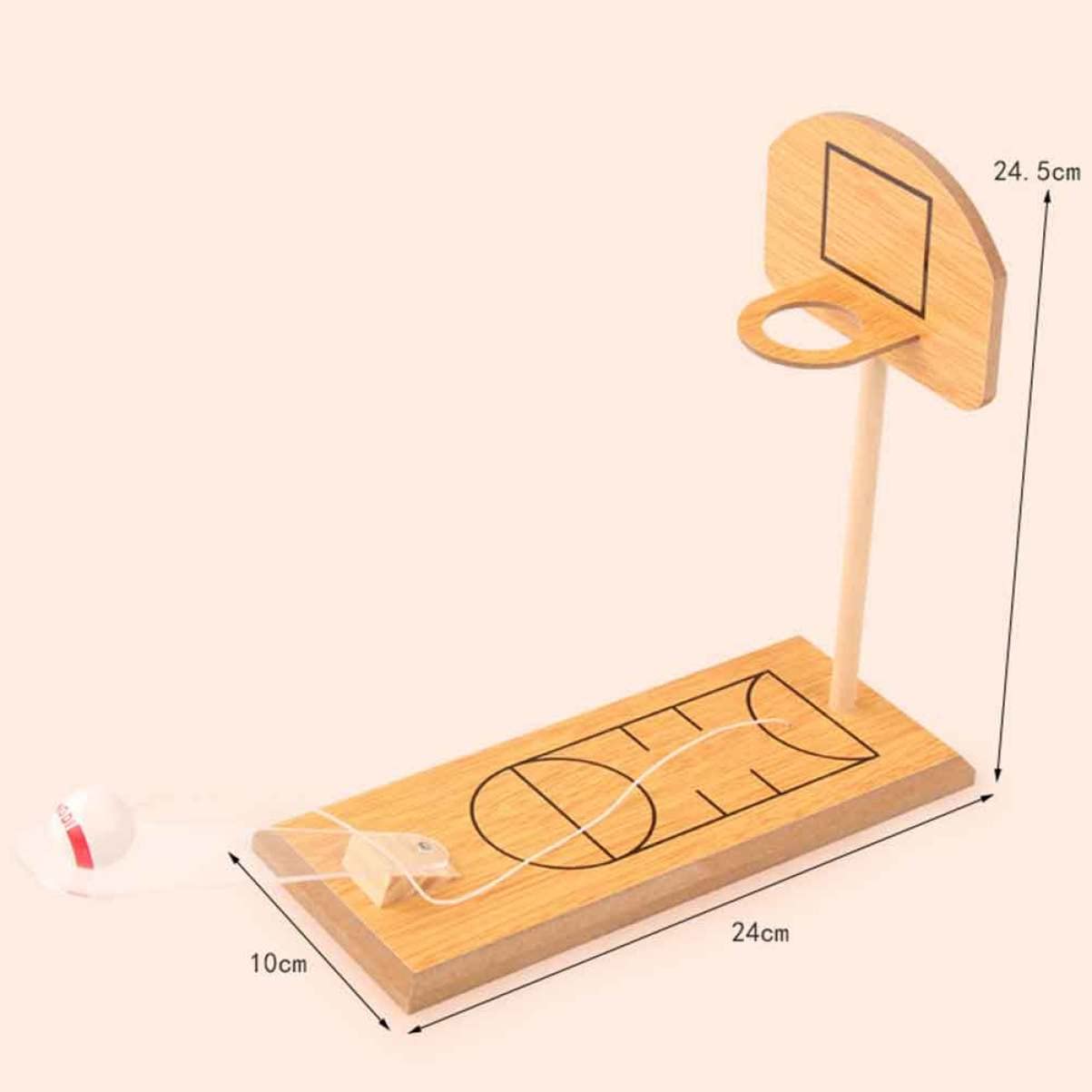 Toyvian – Mini Panier De Basket En Bois – Jeu De Table – Décompression Bureau – Jouet Sportif Pour Enfants Et Adultes – 24 X 10 Cm