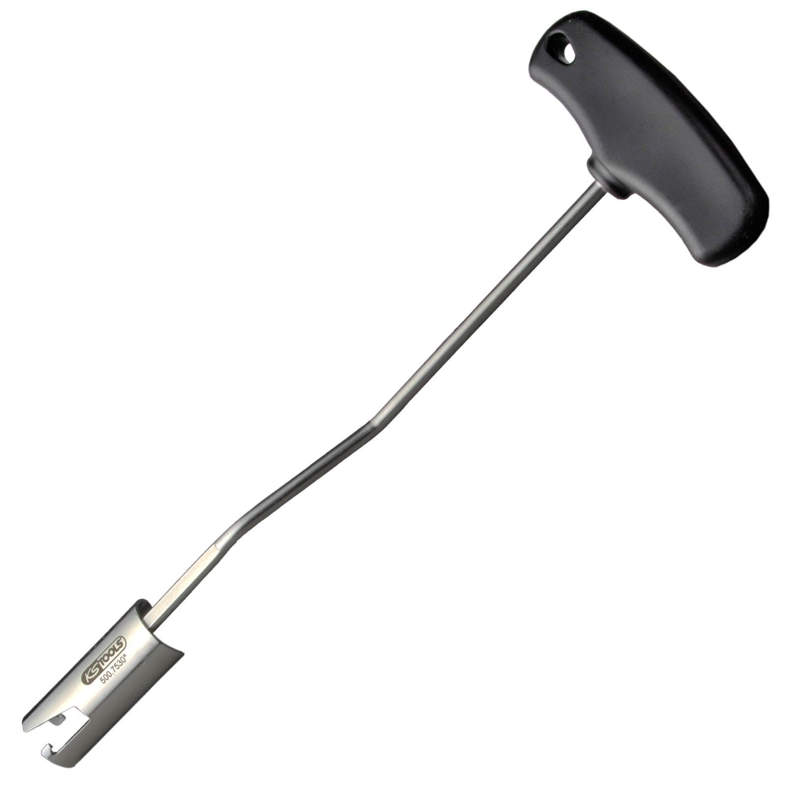 KS Tools 500.7530 T-handle spark plug connector puller, angled, long