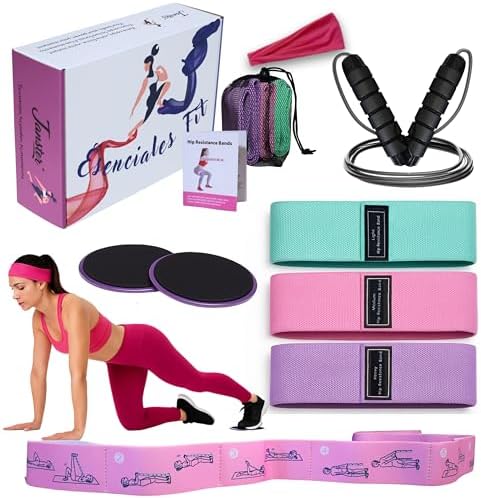 Kit Pilates en Casa – Bandas Elásticas Musculación, Cinta Elástic...