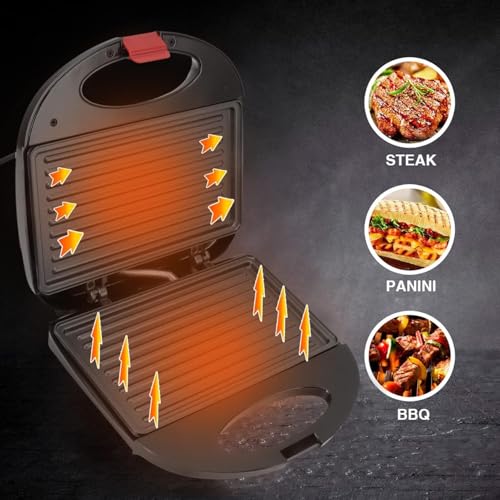 Image of Drumstone 700-Watt Electric Grill Tandoor (Black) - Indoor Barbecue Maker with Adjustable Temperature, Non-Stick Skewers, and Drip Tray