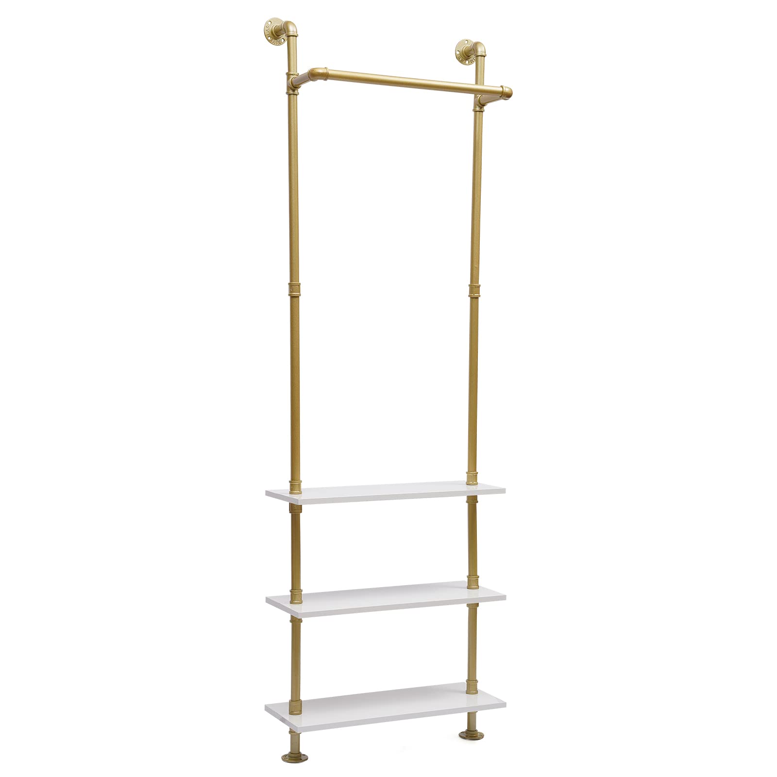 Portant à vêtements 55cm avec étagère à chaussures à 3 niveaux pour hall d'entrée