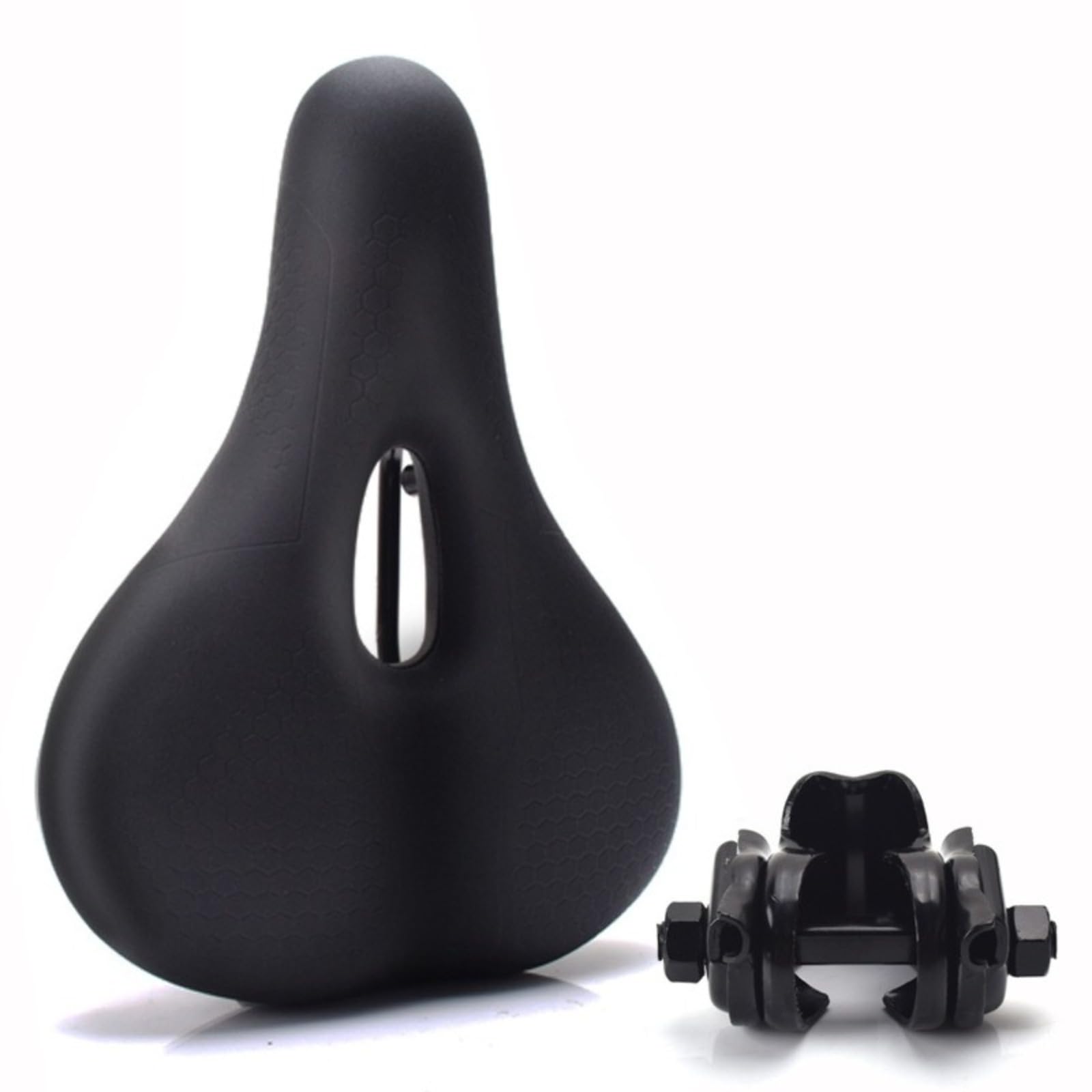 Ascent Bike Saddle, Bike Seat Memory Foam, Waterproof Breathable Ergonomic Hollow Comfort for Men Women MTB Road City (B)