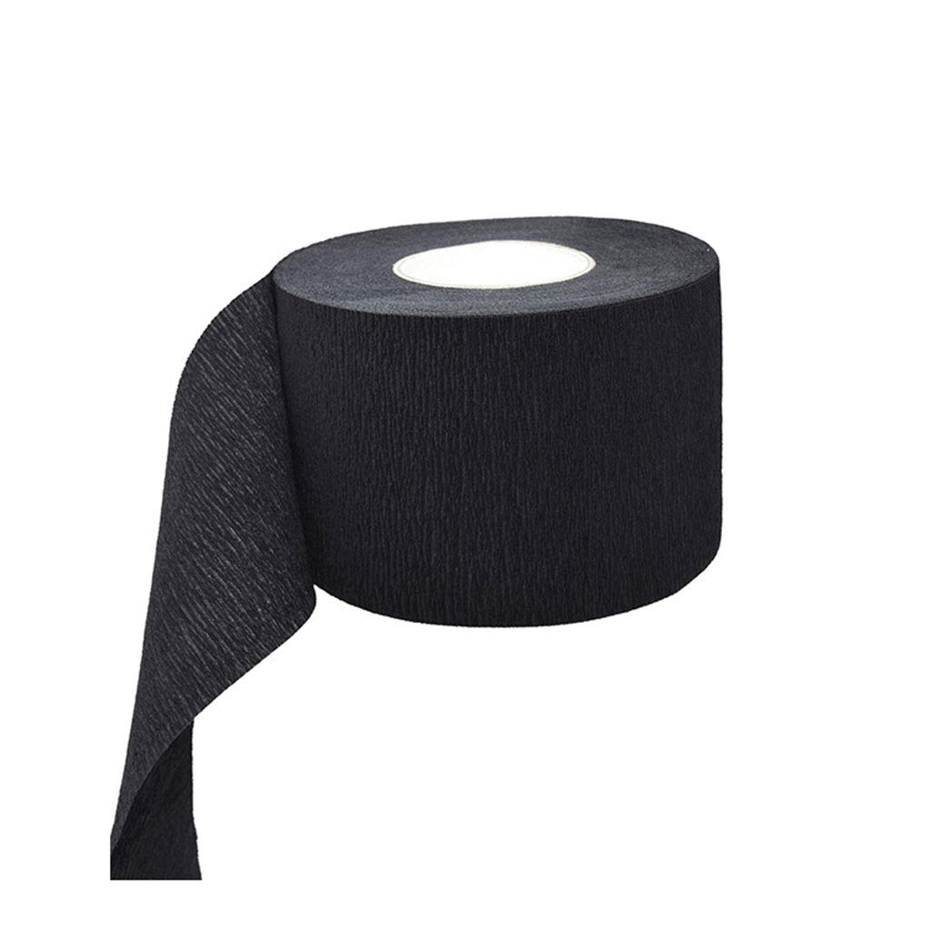 1 rotolo di carta usa e getta da barbiere collo s nero fessional elastico fascia per il collo di carta per parrucchiere styling taglio di capelli