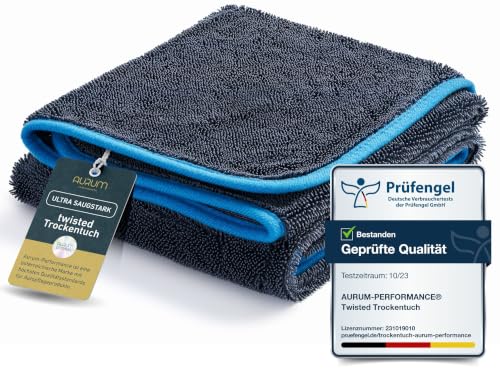 Aurum-Performance® Auto Trockentuch XXL 90x60 cm saugstark & lackschonend – Ansicht 1