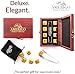 𝗕𝗘𝗦𝗧 𝗚𝗜𝗙𝗧: Amerigo Gold Stainless Steel Whiskey Stones Gift Set in Beautiful Wooden Box - Reusable Ice Cubes for Drinks - Bar Accessories - Whisky Gifts for Men - Chilling Rocks + Ice Tongs