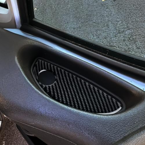Image of Car Carbon Fiber Interior Inner Door Armrest Box Pad Cover Trim Accessories for 2014 2015 2016 2017 2018 2019 2020 2021 Dodge RAM Promaster