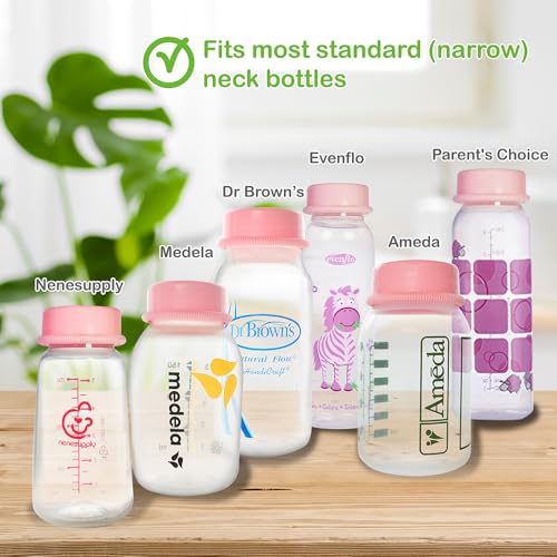 Nenesupply Travel Cap for Narrow Neck Feeding Bottle. Replace Dr Brown Travel Cap Dr Brown Cap and Medela Cap Bottle Cap for Dr Brown Bottle Dr Browns Bottle Medela Bottle Evenflow Bottle Ameda Bottle - Thumbnail 2