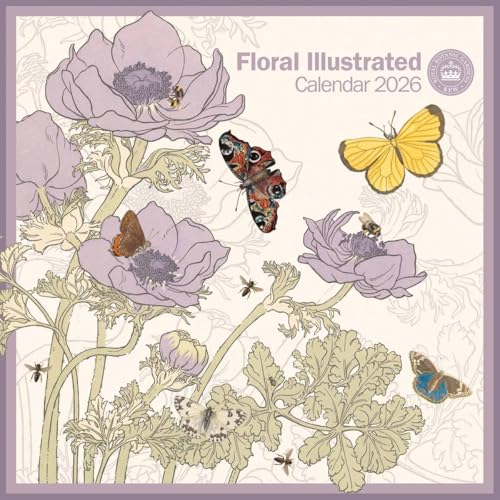 2026 Royal Botanic Gardens Kew, Floral Illustrated Wall Calendar