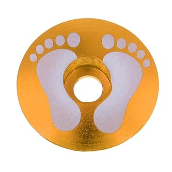 Lucky Traders Aluminum Alloy Bicycle Threadless Stem Headset Top Cap Cover Gold Foot (54028721FEZ)