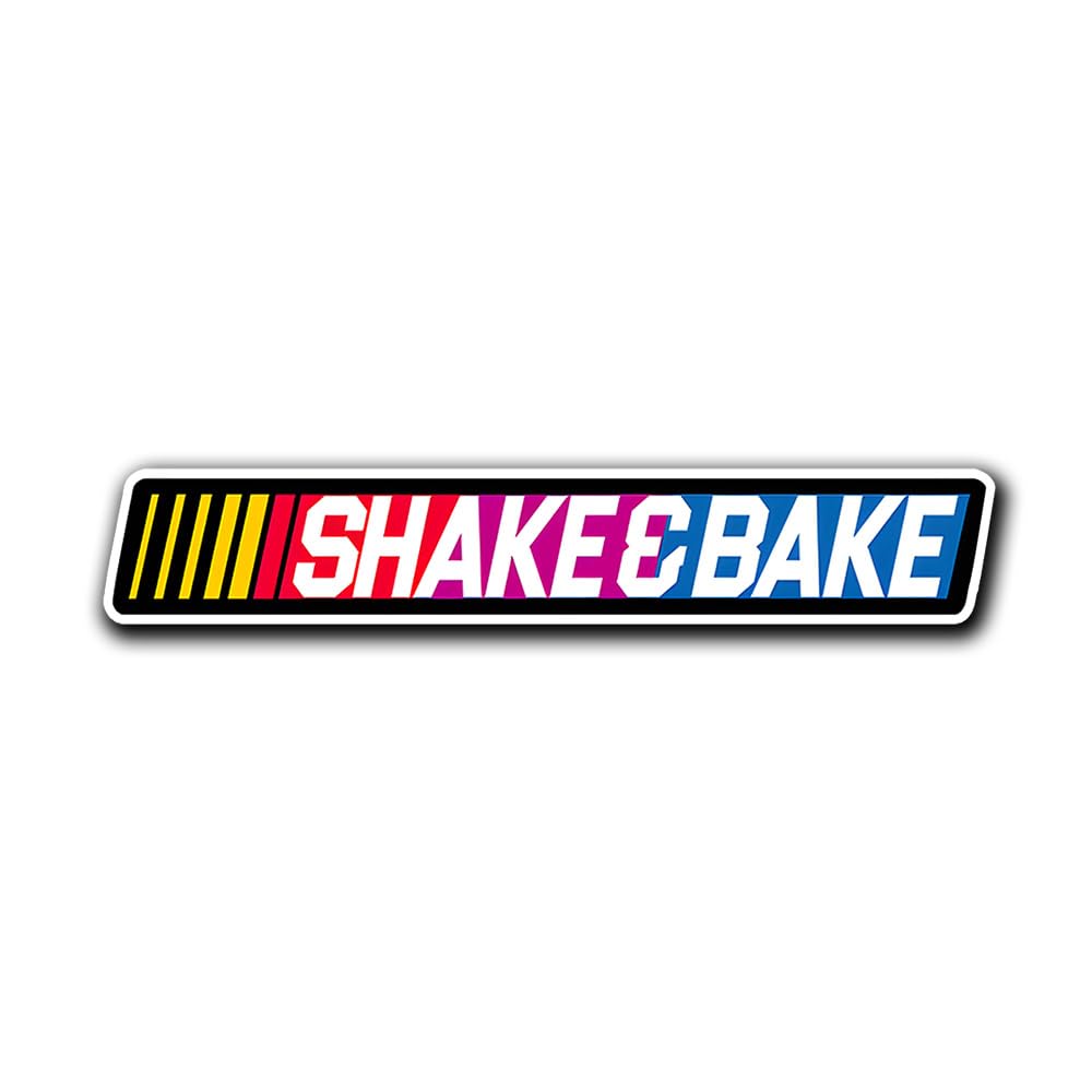 3 PCs Shake and Bake Vinyl Bumper Sticker Sticker for Helmet Dirt Racing Bike Car Truck Motorbike 6 Inches