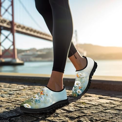 Image of Womens Slip On Walking Shoes Non Slip Loafer Breathable Holiday Travel Shoe Lightweight Casual Low Top Sneakers SizeUS 5.5-11.5