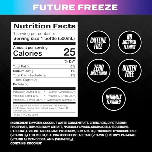 Image of PRIME Hydration Drink, Future Freeze, 16.9 FL oz 500ml (Product Of USA) With 1 Unit Flavourito Kunafa Chocolate 20g Free From DECADENT