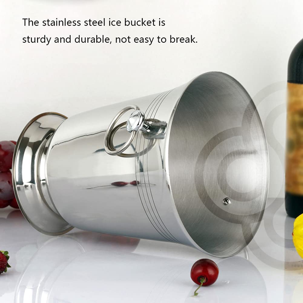 Cubitera Champanera Cubo De Hielo De Acero Inoxidable Engrosado Cubo De Hielo Barril De Vino UVA Cubo Frío para Clubes De Bar Cubiteras para Botellas