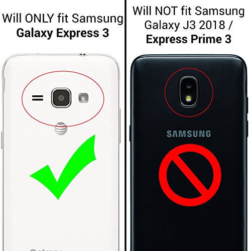 Coveron Galaxy Express 3 Case, [Explorer Series] Holster Hybrid Belt Clip Hard Phone Cover For Samsung Galaxy Express 3 Holster Case - Orange Neon #TOP1