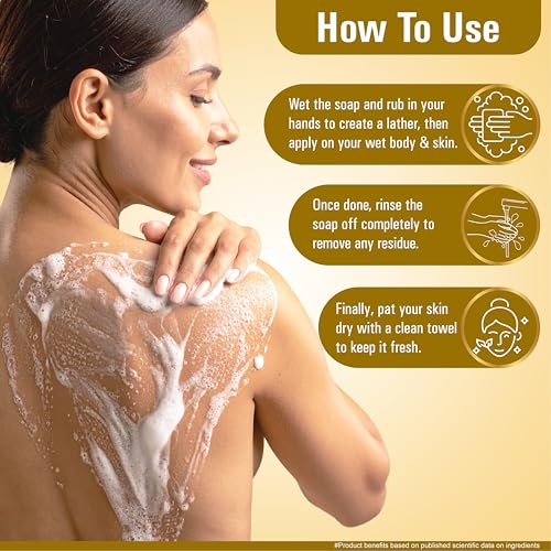 Image of Multani Natural Chandan Haldi Soap - 125 gm (Pack Of 5) | For Hydration & Glow | Paraben Free | Clinically Tested | Helps Rejuvenate Dull & Tired Skin | For All Skin Types | Soap Bar For Men & Women