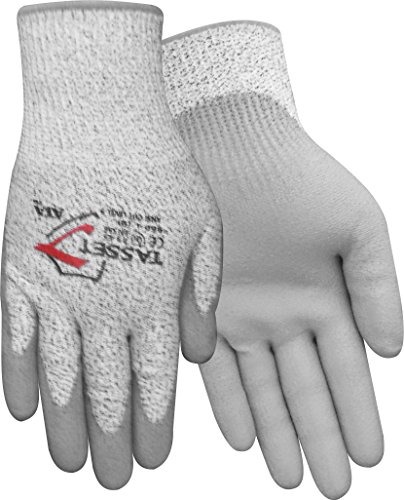Red Steer 506 Black/White Medium Polyurethane Cut-Resistant Gloves - ANSI 3 Cut Resistance - Uncoated - Seamless Knit - 506-M [PRICE is per PAIR]
